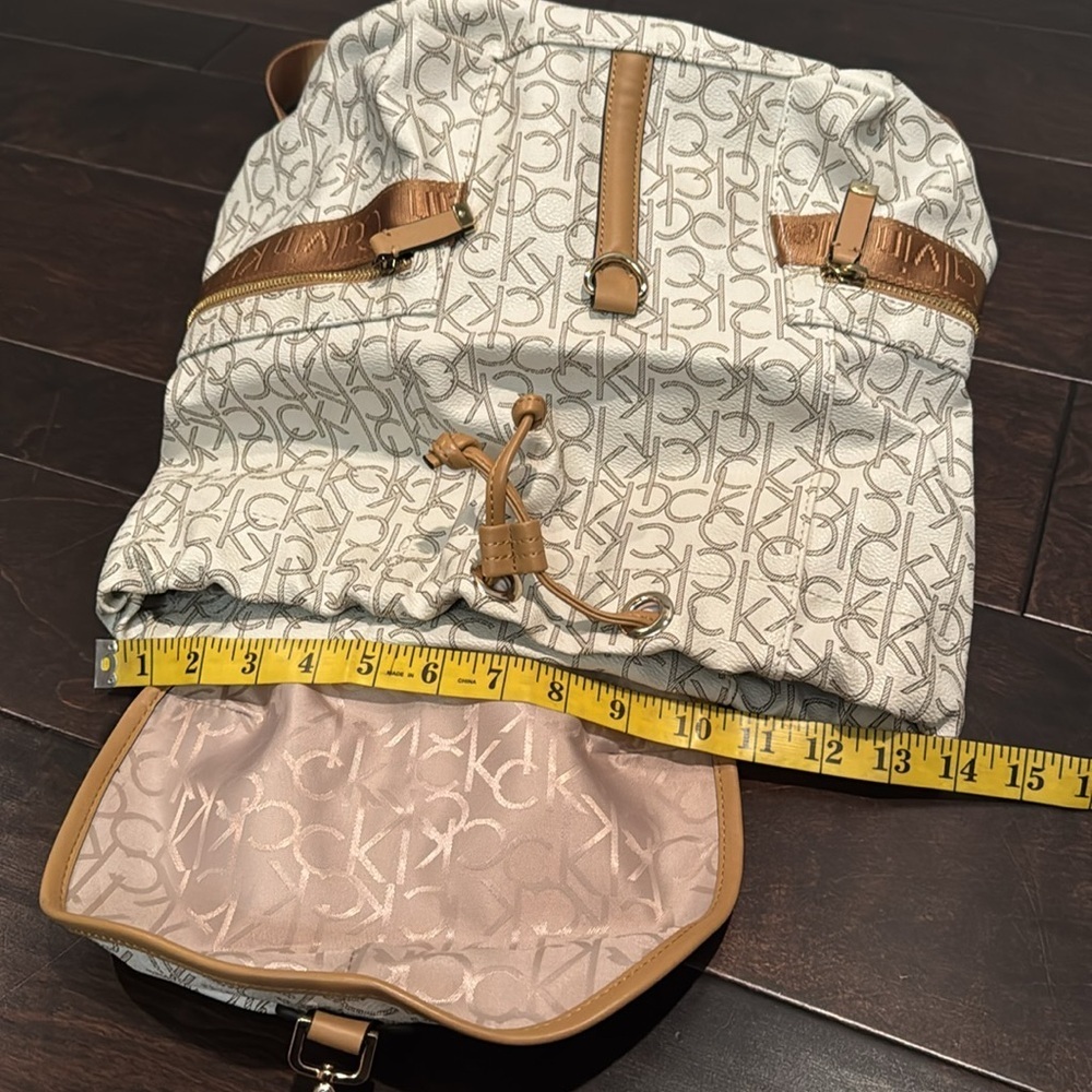 Calvin Klein Monogram Backpack EUC - image 12